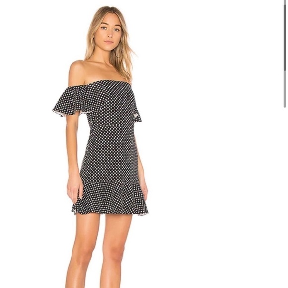 SALONI | Amelia Dress, Neoprene Polka Dot Size 2 ❤️ - Picture 4 of 15